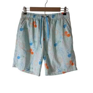 DISNEY PARKS Mickey Mouse Blue Vacation Active Swim Trunks Shorts SZ M